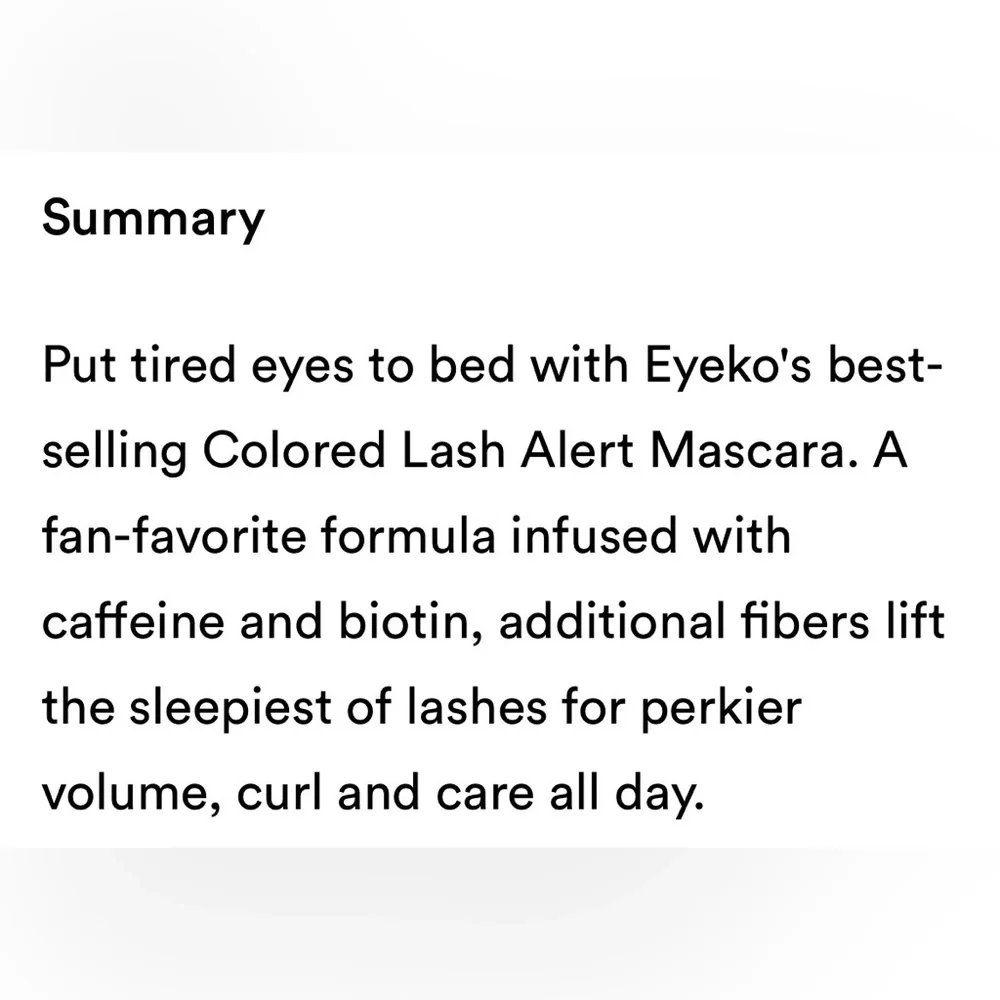 ⭐️NIB⭐️Eyeko~Lash Alert Mascara — Blue~Full Size